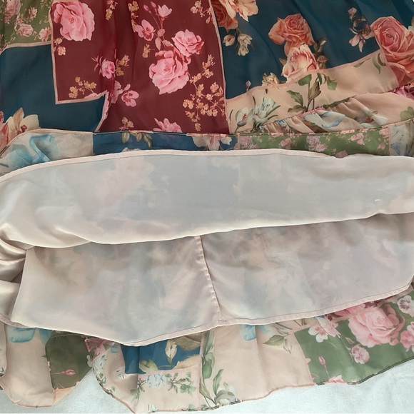 Sachin + Babi Patchwork Multicolor Floral Print Mini Dress Size Medium - Picture 8 of 15